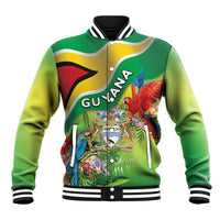 Guyana Republic Day Baseball Jacket Happy Mashramani Flag Style