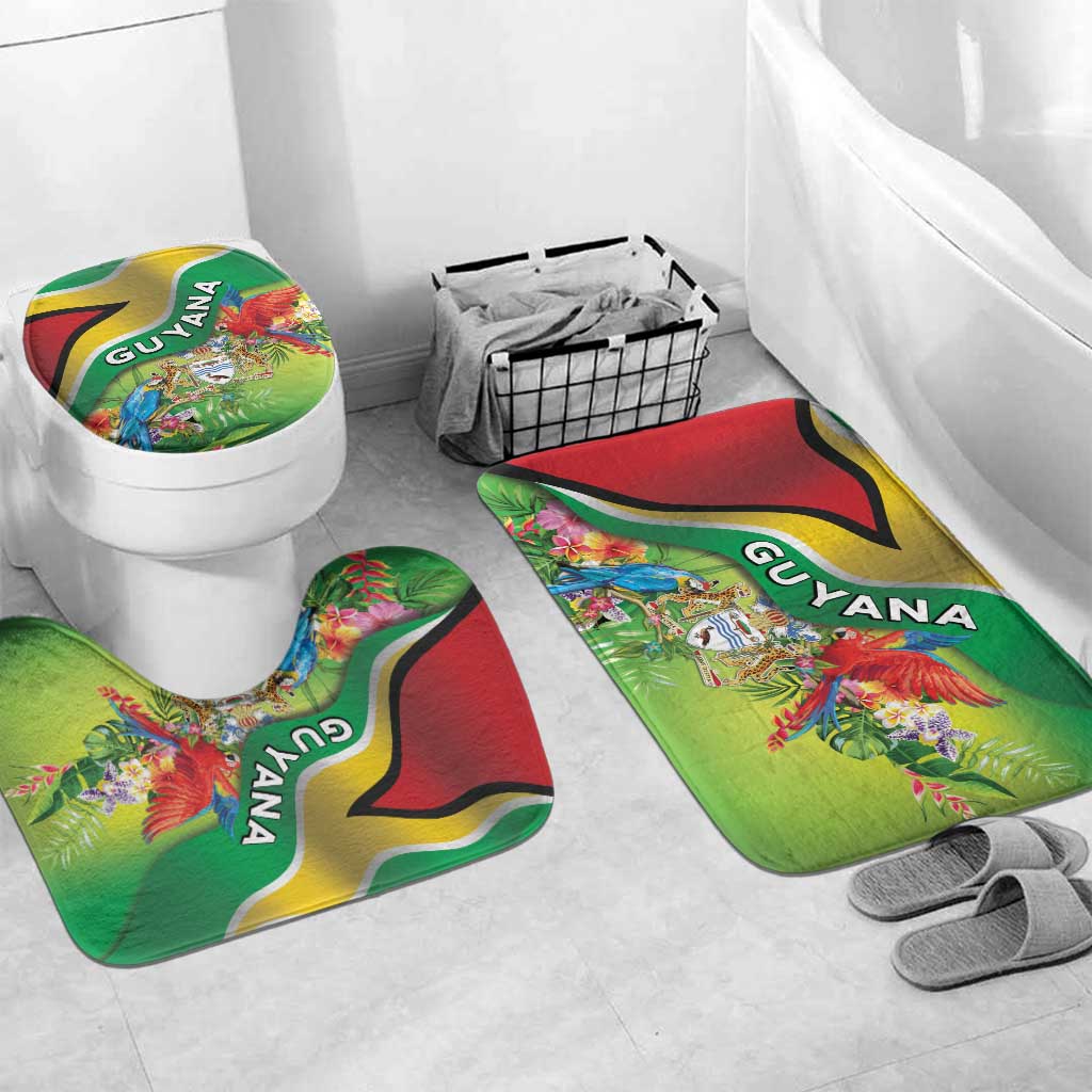 Guyana Republic Day Bathroom Set Happy Mashramani Flag Style