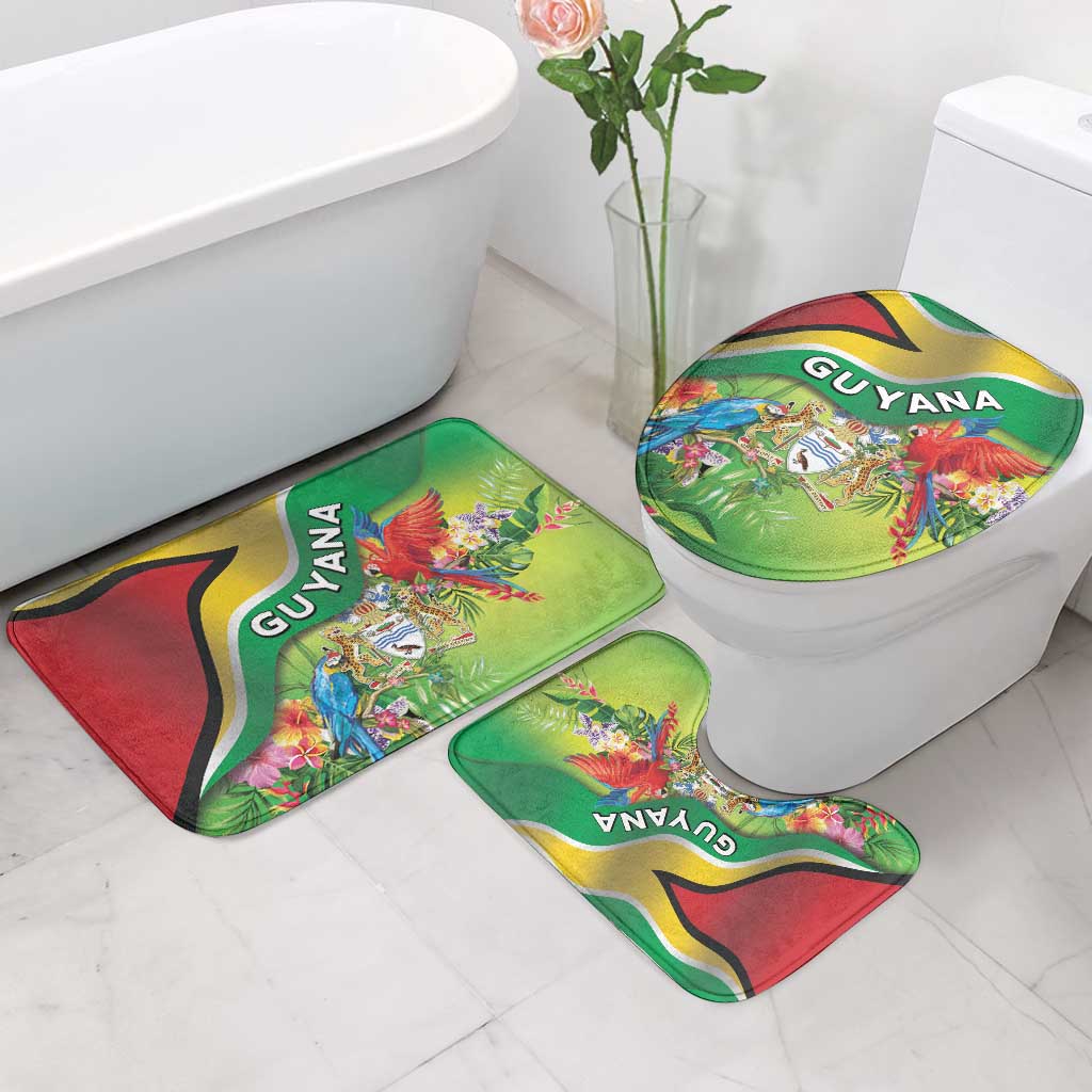Guyana Republic Day Bathroom Set Happy Mashramani Flag Style