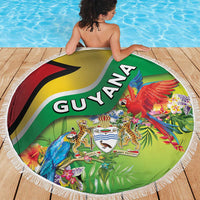 Guyana Republic Day Beach Blanket Happy Mashramani Flag Style