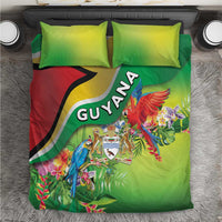 Guyana Republic Day Bedding Set Happy Mashramani Flag Style