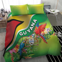 Guyana Republic Day Bedding Set Happy Mashramani Flag Style