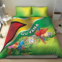 Guyana Republic Day Bedding Set Happy Mashramani Flag Style