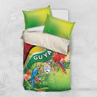 Guyana Republic Day Bedding Set Happy Mashramani Flag Style