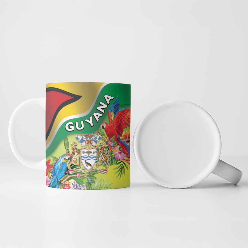 Guyana Republic Day Ceramic Mug Happy Mashramani Flag Style