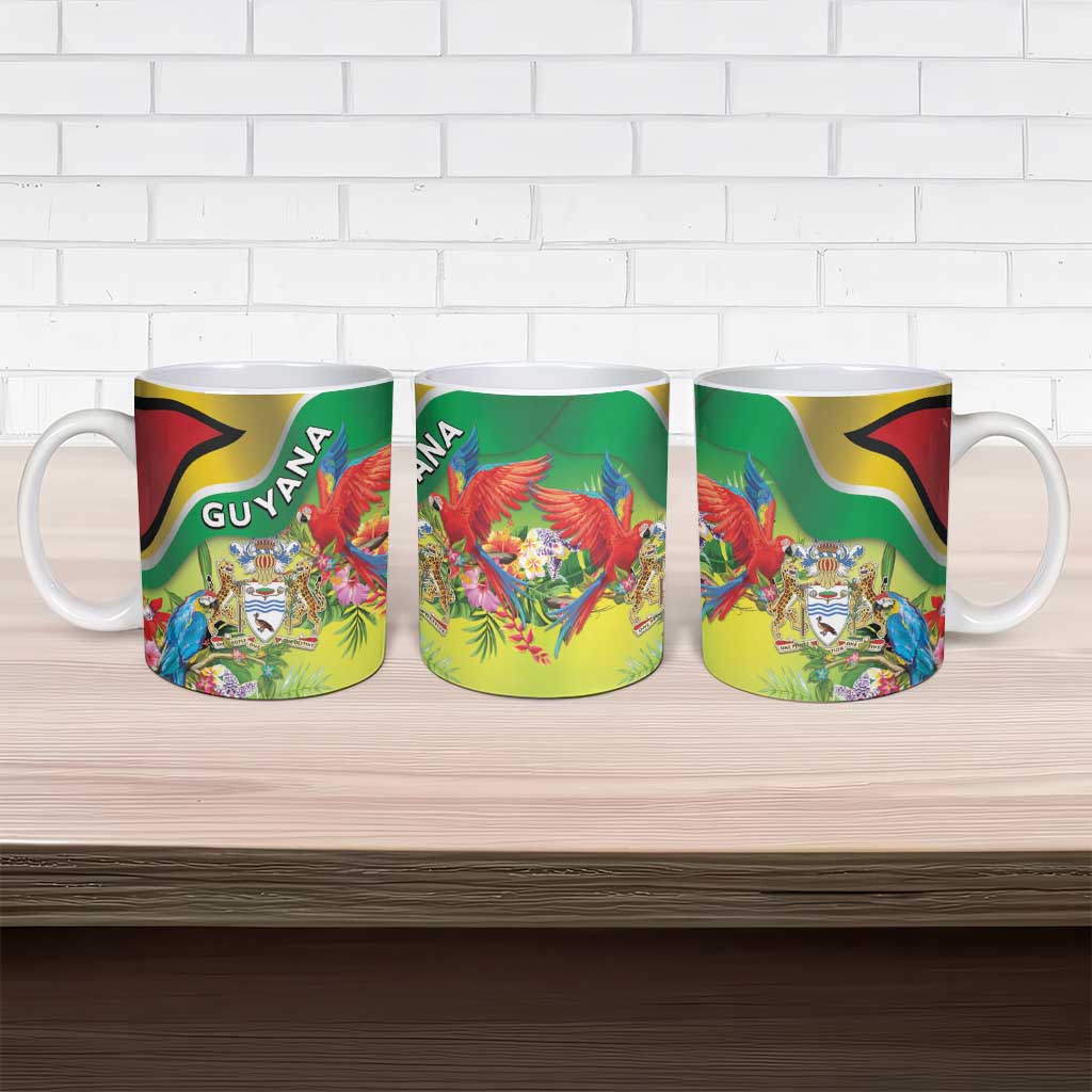 Guyana Republic Day Ceramic Mug Happy Mashramani Flag Style
