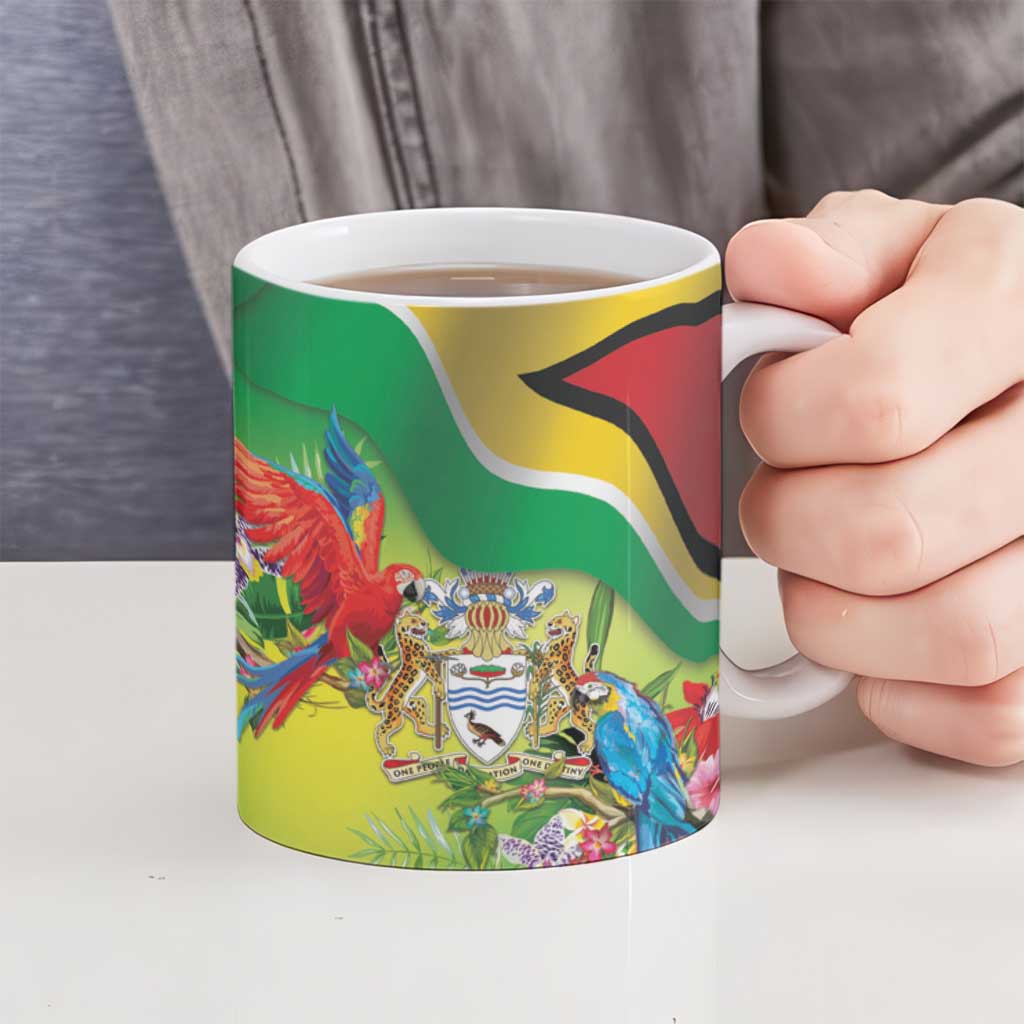 Guyana Republic Day Ceramic Mug Happy Mashramani Flag Style