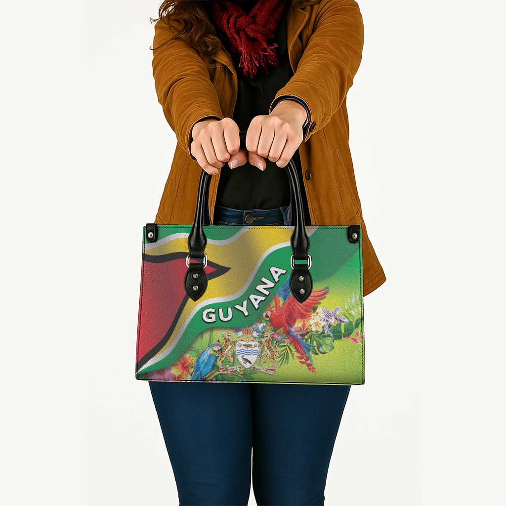 Guyana Republic Day Leather Bag Happy Mashramani Flag Style