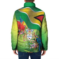 Guyana Republic Day Padded Jacket Happy Mashramani Flag Style