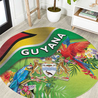 Guyana Republic Day Round Carpet Happy Mashramani Flag Style