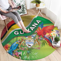 Guyana Republic Day Round Carpet Happy Mashramani Flag Style