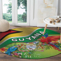 Guyana Republic Day Round Carpet Happy Mashramani Flag Style