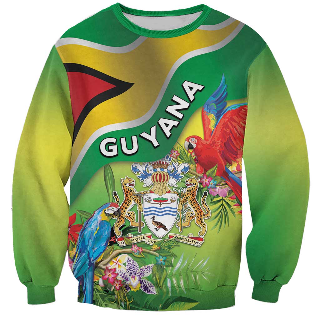 Guyana Republic Day Sweatshirt Happy Mashramani Flag Style