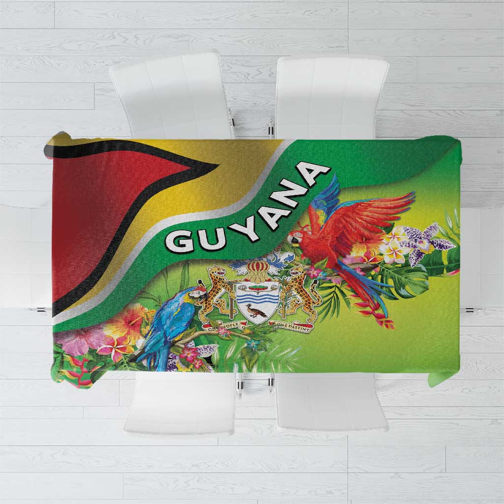 Guyana Republic Day Tablecloth Happy Mashramani Flag Style