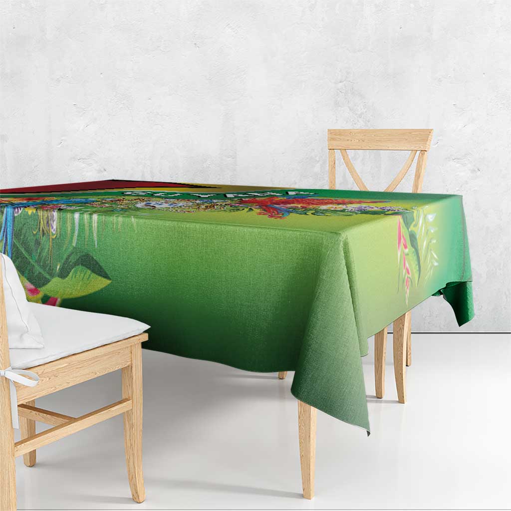 Guyana Republic Day Tablecloth Happy Mashramani Flag Style
