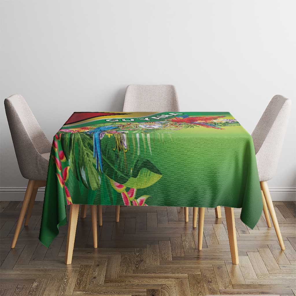 Guyana Republic Day Tablecloth Happy Mashramani Flag Style