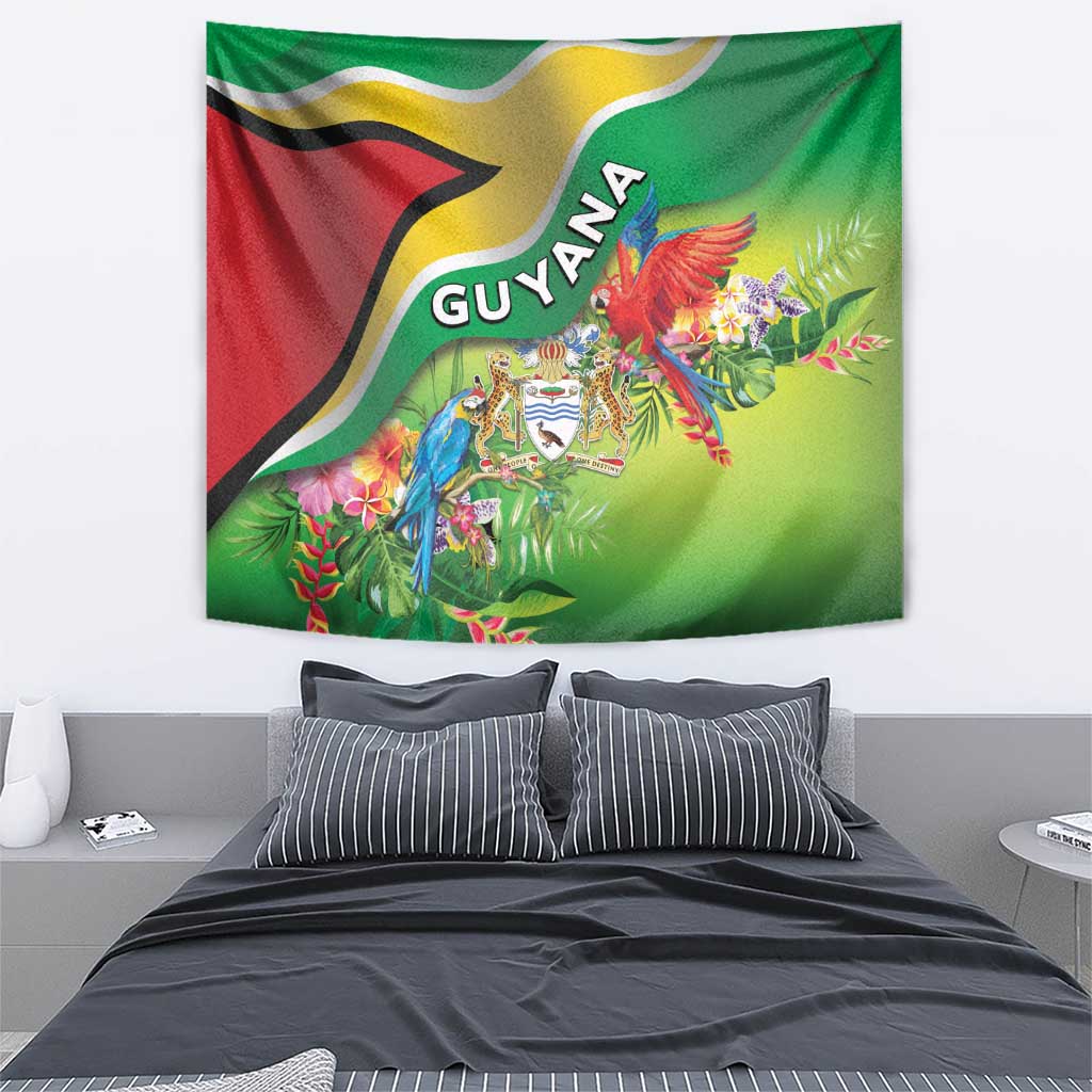 Guyana Republic Day Tapestry Happy Mashramani Flag Style