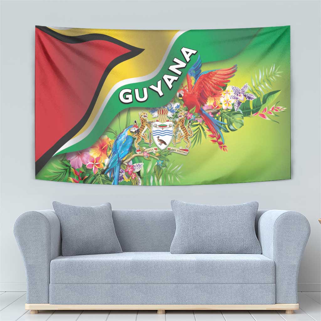 Guyana Republic Day Tapestry Happy Mashramani Flag Style