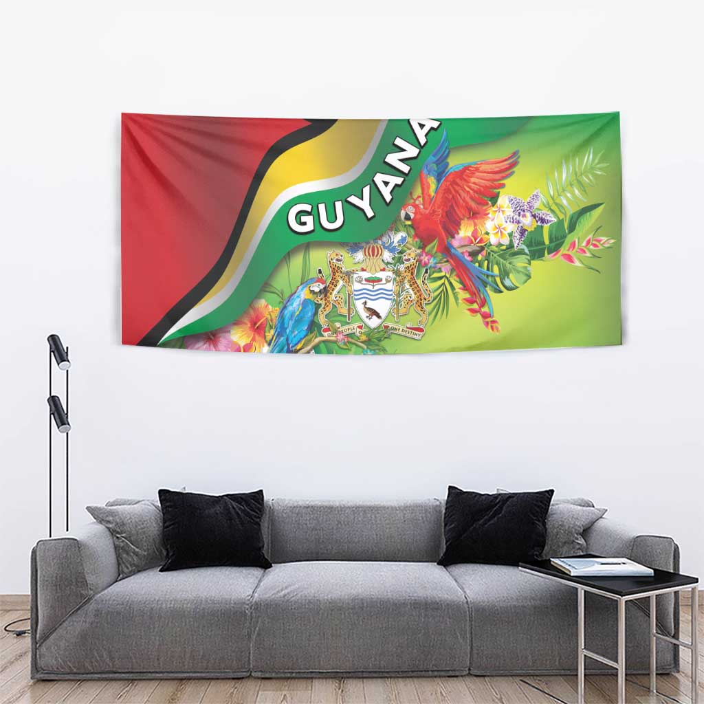 Guyana Republic Day Tapestry Happy Mashramani Flag Style