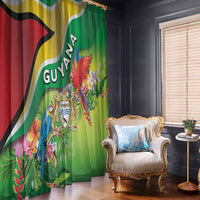 Guyana Republic Day Window Curtain Happy Mashramani Flag Style