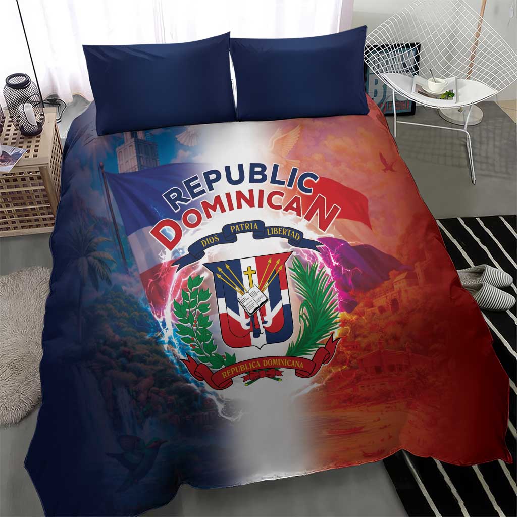 Dominican Republic Bedding Set Happy Independence Day