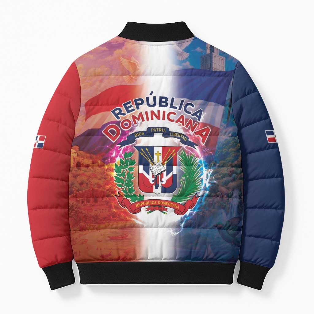 Dominican Republic Bomber Puffer Jacket Happy Independence Day