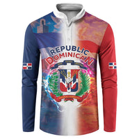 Dominican Republic Button Sweatshirt Happy Independence Day