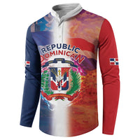 Dominican Republic Button Sweatshirt Happy Independence Day