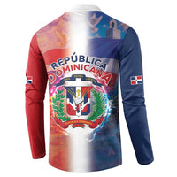 Dominican Republic Button Sweatshirt Happy Independence Day