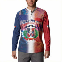Dominican Republic Button Sweatshirt Happy Independence Day