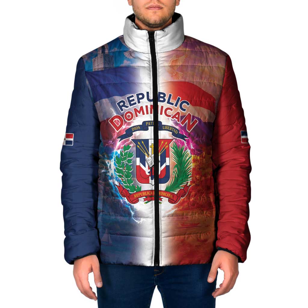 Dominican Republic Padded Jacket Happy Independence Day