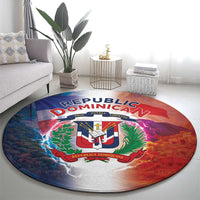 Dominican Republic Round Carpet Happy Independence Day