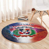 Dominican Republic Round Carpet Happy Independence Day