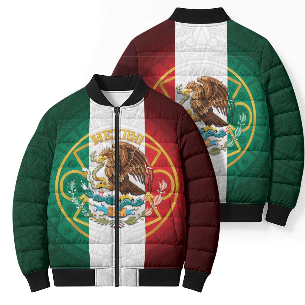 Mexico Aztec Bomber Puffer Jacket Flag Style