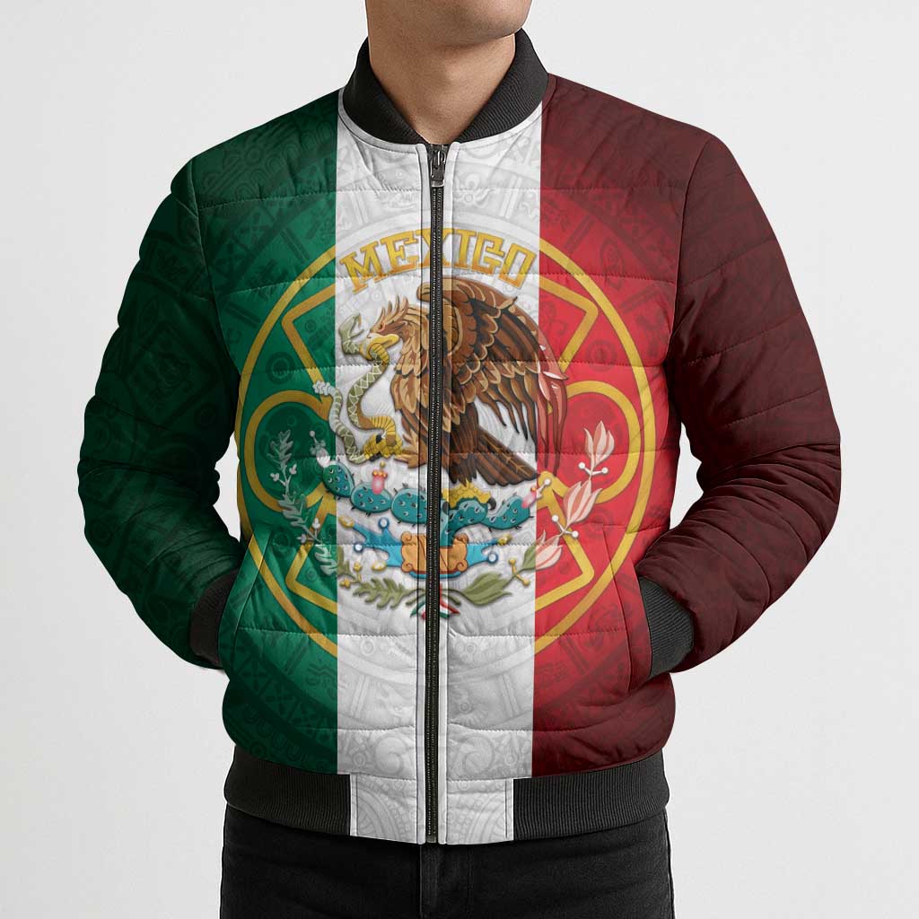 Mexico Aztec Bomber Puffer Jacket Flag Style