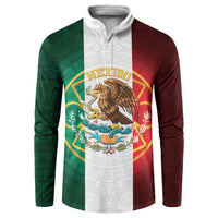 Mexico Aztec Button Sweatshirt Flag Style