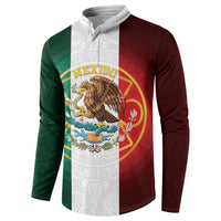 Mexico Aztec Button Sweatshirt Flag Style
