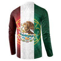 Mexico Aztec Button Sweatshirt Flag Style