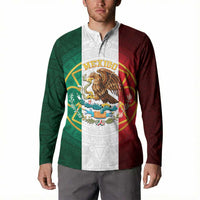 Mexico Aztec Button Sweatshirt Flag Style