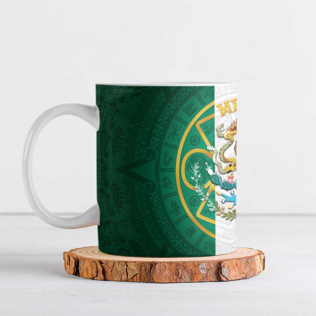 Mexico Aztec Ceramic Mug Flag Style