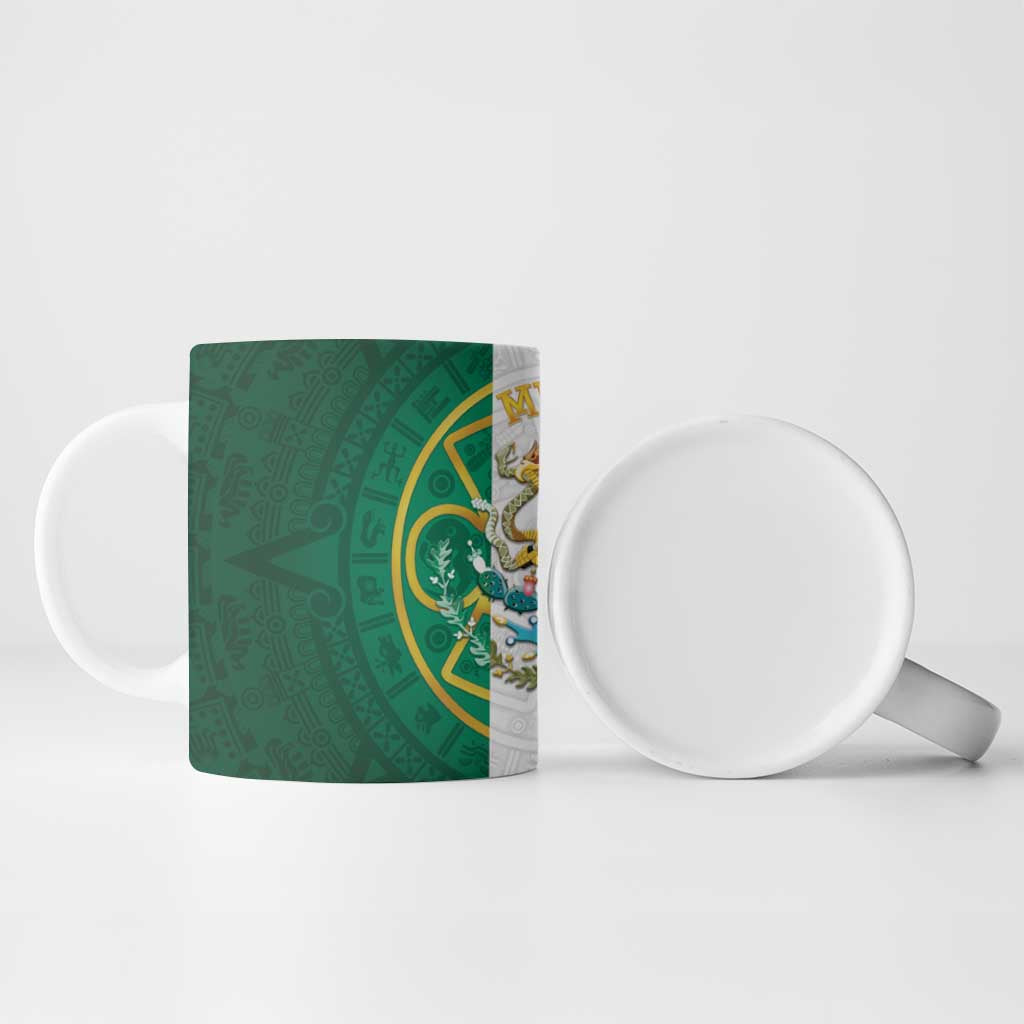 Mexico Aztec Ceramic Mug Flag Style