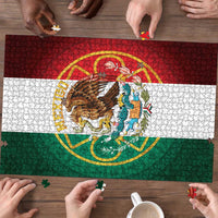 Mexico Aztec Puzzle Flag Style