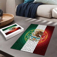 Mexico Aztec Puzzle Flag Style