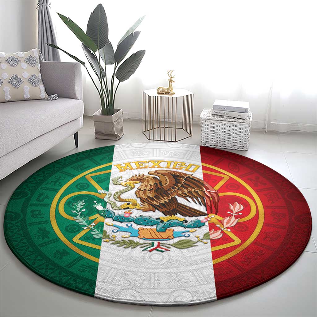 Mexico Aztec Round Carpet Flag Style