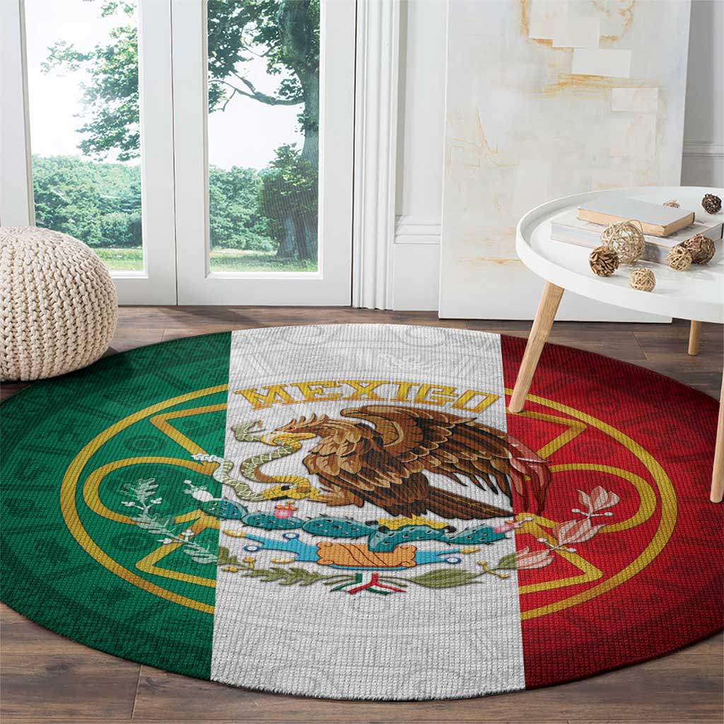 Mexico Aztec Round Carpet Flag Style