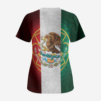 Mexico Aztec Scrub Top Flag Style