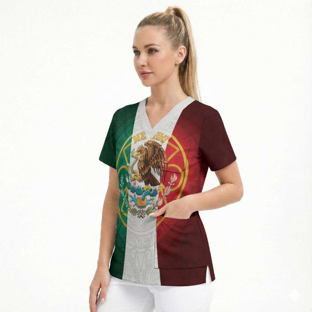 Mexico Aztec Scrub Top Flag Style