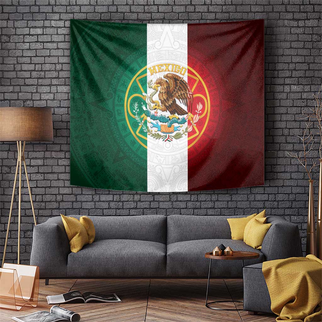 Mexico Aztec Tapestry Flag Style