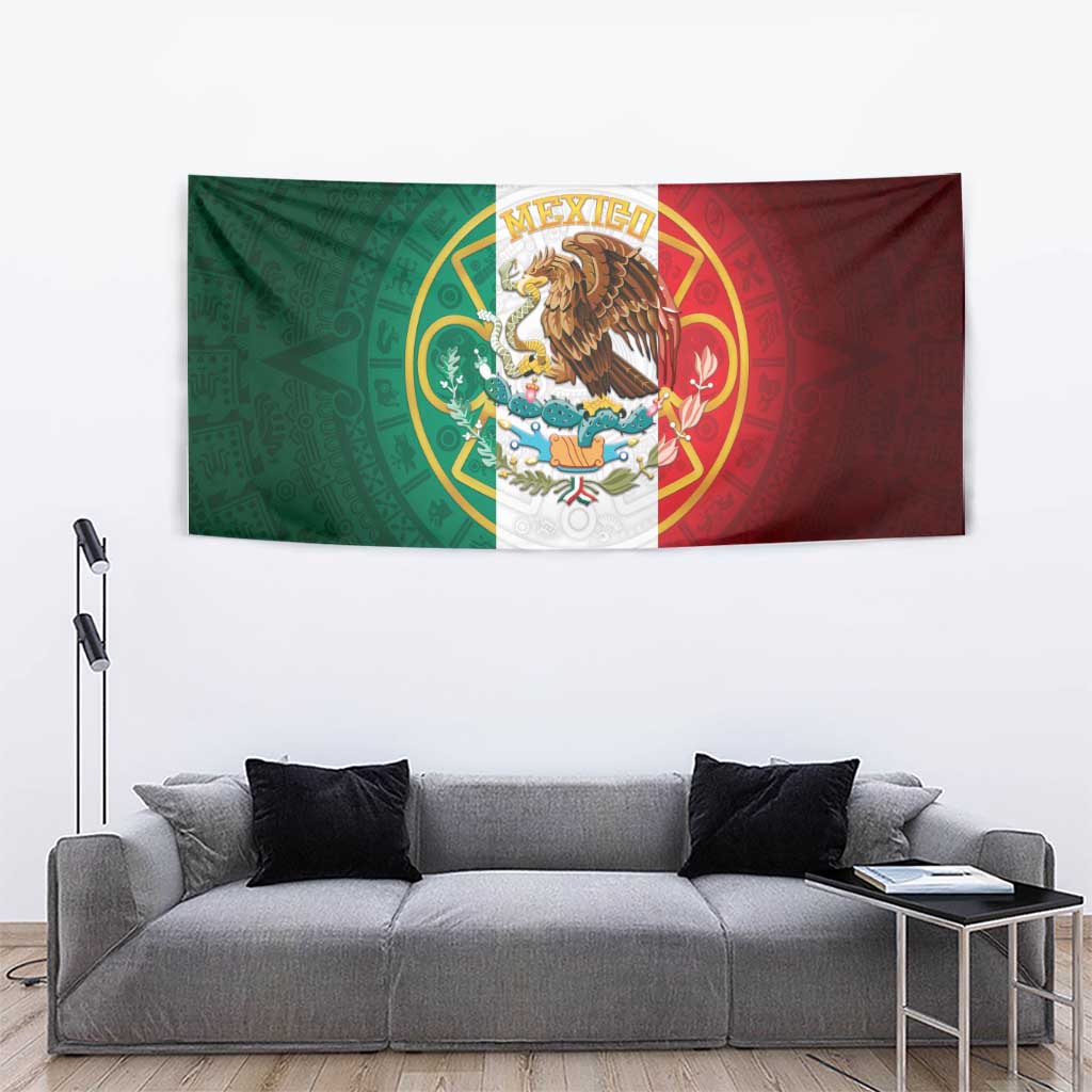 Mexico Aztec Tapestry Flag Style