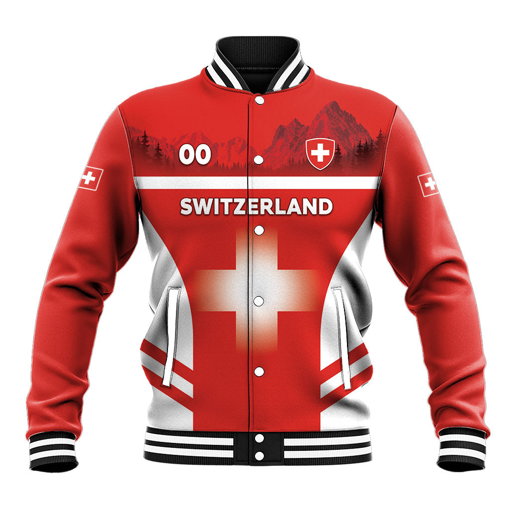 Custom Switzerland Football 2026 Baseball Jacket Swiss Alps Special Style